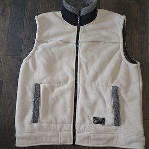 Vintage OP Ocean Pacific Polar Fleece Vest Mens Sz XL Full Zip Sleeveless Jacket